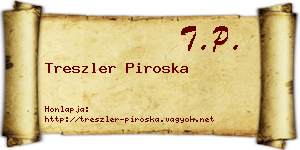 Treszler Piroska névjegykártya